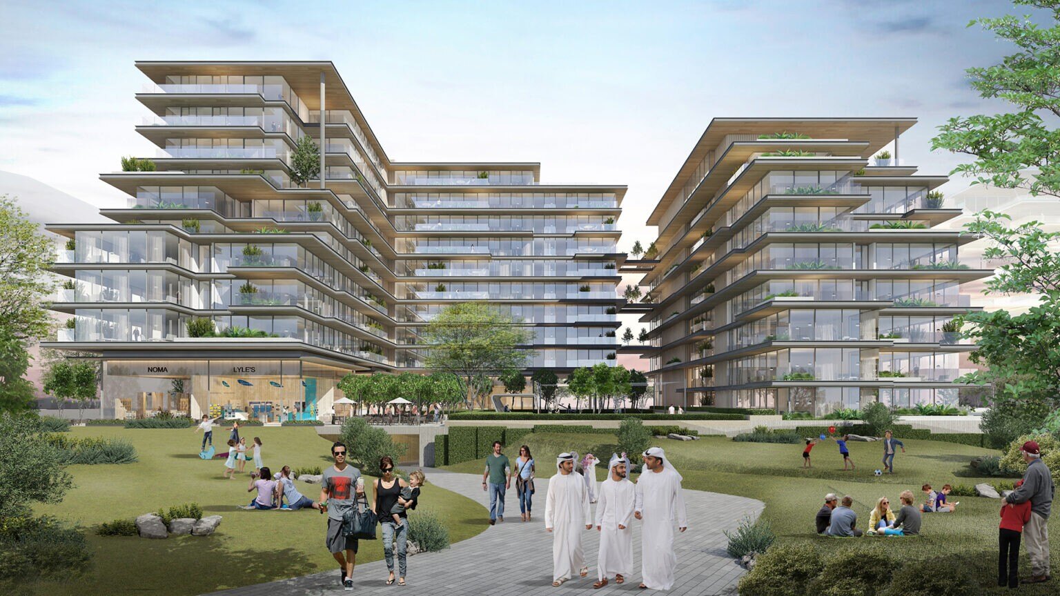 Saadiyat Grove frente do Plot 5.