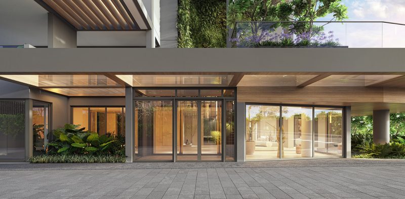 Entrada da torre Infinit.